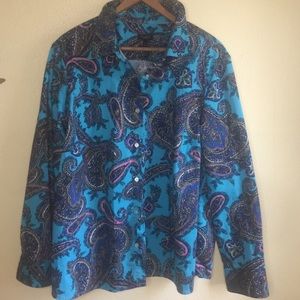 ✨Host Pick✨ Talbots button-down paisley print top